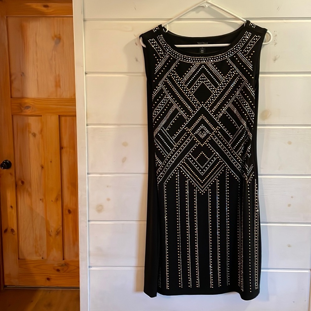White House Black Market Black Beaded Dress